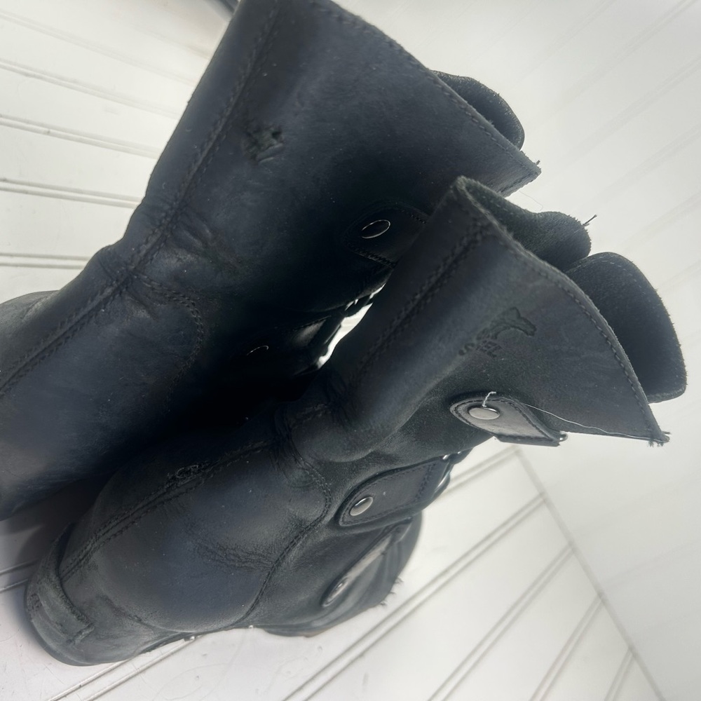 Sorel Joan of Arctic Wedge II Waterproof Lug Sole Black Boots Womenโs Size 6-6.5 - Picture 5 of 14
